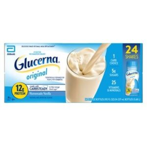 Glucerna Original Diabetic Nutrition Shake, 8 fl oz, 24-pack, Vanilla