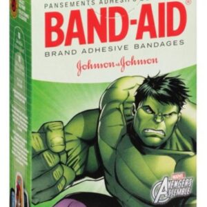 Band-Aid Adhesive Strip – Kid Design (Avengers) / 5/8 X 2-1/4 Inch / 3/4 X 3 Inch / Box of 20
