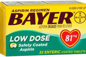 Bayer Aspirin Regimen Low Dose – 32 per Bottle / Bottle / Bottle of 1