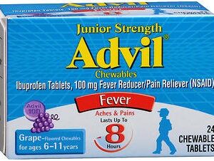 Advil Pain Relief – 24 per Bottle / Chewable Tablet / Bottle of 1