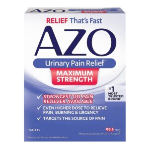 AZO Maximum Strength Urinary Pain Relief – Box of 1