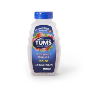 Tums Extra Strength Antacid – Assorted Flavors / Bottle of 1